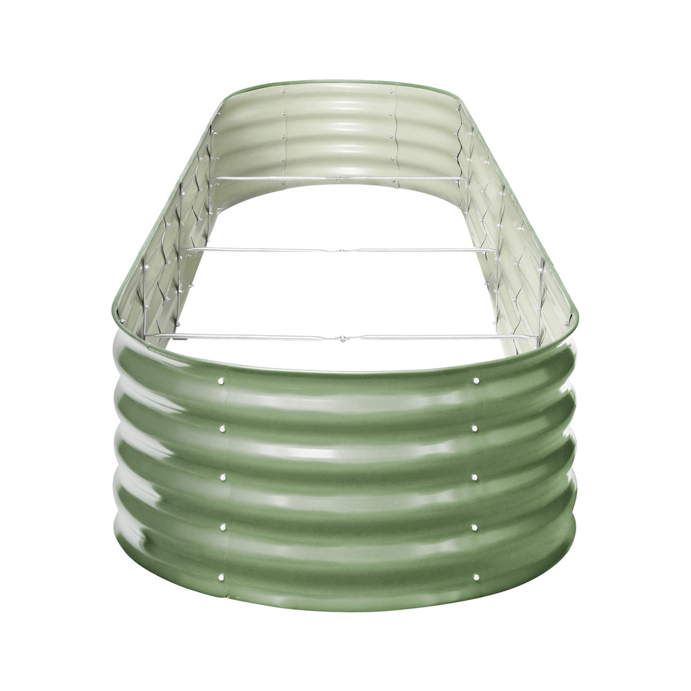 Livsip 4x Garden Bed 320x80x42cm Planter Box Raised Container Galvanised Green