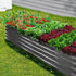 Galvanised Raised Garden Bed Steel Vegetable Planter 320X80X42CM