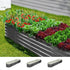 3X Garden Bed Galvanised Raised Garden Bed 320X80X42CM