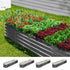 4X Garden Bed Galvanised Raised Garden Bed 320X80X42CM