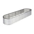 Livsip Garden Bed Oval Galvanised Steel Container 320x80x42cm Silver