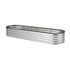 Livsip Garden Bed Oval Galvanised Steel Container 320x80x42cm Silver