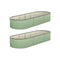 2x Garden Bed 240x80x56cm Planter Box Raised Container Galvanised Green