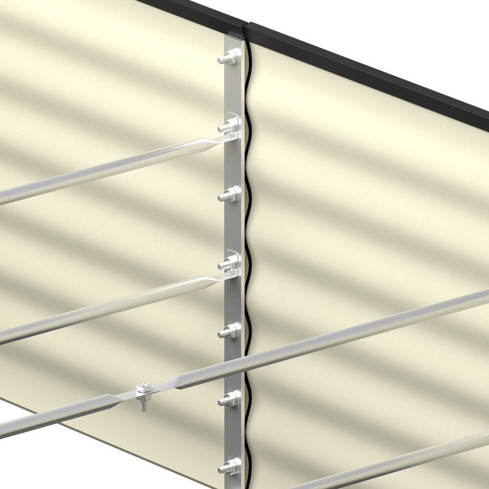 3x Garden Bed 240x80x56cm Planter Box Raised Container Galvanised Green