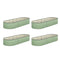 4x Garden Bed 240x80x56cm Planter Box Raised Container Galvanised Green