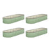 4x Garden Bed 240x80x56cm Planter Box Raised Container Galvanised Green