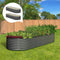 Raised Garden Bed 240X80X56cm Galvanised Steel 2pcs