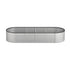 Livsip Garden Bed Oval Galvanised Steel Container 240x80x56cm Silver