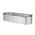 Livsip Garden Bed Oval Galvanised Steel Container 240x80x56cm Silver
