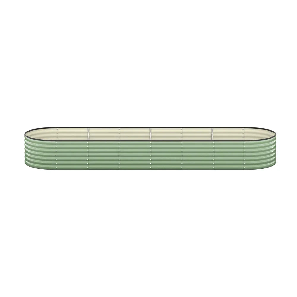 Livsip 2x Garden Bed 320x80x56cm Planter Box Raised Container Galvanised Green
