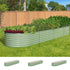 Livsip 3x Garden Bed 320x80x56cm Planter Box Raised Container Galvanised Green