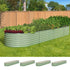 Livsip 4x Garden Bed 320x80x56cm Planter Box Raised Container Galvanised Green