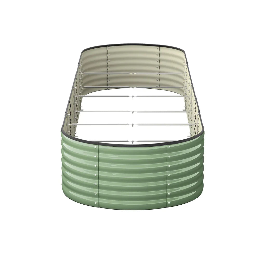 Livsip 4x Garden Bed 320x80x56cm Planter Box Raised Container Galvanised Green
