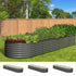 Raised Garden Bed 320X80X56cm Galvanised Steel 3pcs