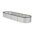 Livsip Garden Bed Oval Galvanised Steel Container 320x80x56cm Silver