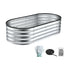 Raised Garden Bed 120×60×30cm – Galvanised Steel, Rust‑Resistant, Oval