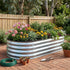 Raised Garden Bed 120×60×30cm – Galvanised Steel, Rust‑Resistant, Oval