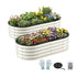 2‑Pack Raised Garden Beds – Galvanised Steel 120×60×30cm, Open Base, White