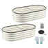 2‑Pack Raised Garden Beds – Galvanised Steel 120×60×30cm, Open Base, White
