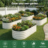 2‑Pack Raised Garden Beds – Galvanised Steel 120×60×30cm, Open Base, White