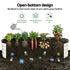 2‑Pack Raised Garden Beds – Galvanised Steel 120×60×30cm, Open Base, White