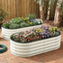 2‑Pack Raised Garden Beds – Galvanised Steel 120×60×30cm, Open Base, White