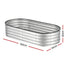 Raised Garden Bed 150×70×30cm – Galvanised Steel, Rust‑Resistant, Oval