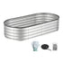 Raised Garden Bed 150×70×30cm – Galvanised Steel, Rust‑Resistant, Oval
