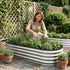 Raised Garden Bed 150×70×30cm – Galvanised Steel, Rust‑Resistant, Oval