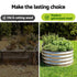 Raised Garden Bed 150×70×30cm – Galvanised Steel, Rust‑Resistant, Oval