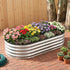 Raised Garden Bed 150×70×30cm – Galvanised Steel, Rust‑Resistant, Oval