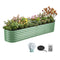 Oval Raised Garden Bed Galvanised Planter Box Rust Resistant 240x60x45cm Green