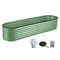 Oval Raised Garden Bed 240×60×45cm – Galvanised Planter Box Green