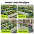 Oval Raised Garden Bed Galvanised Planter Box Rust Resistant 240x60x45cm Green