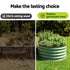 Oval Raised Garden Bed Galvanised Planter Box Rust Resistant 240x60x45cm Green