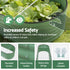 Oval Raised Garden Bed Galvanised Planter Box Rust Resistant 240x60x45cm Green