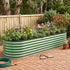 Oval Raised Garden Bed Galvanised Planter Box Rust Resistant 240x60x45cm Green