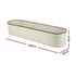 Oval Raised Garden Bed Galvanised Planter Box Rust Resistant 240x60x45cm White
