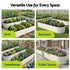 Oval Raised Garden Bed Galvanised Planter Box Rust Resistant 240x60x45cm White