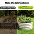Oval Raised Garden Bed Galvanised Planter Box Rust Resistant 240x60x45cm White