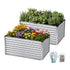 Raised Garden Bed 2‑in‑1 Modular – Galvanised Planter Box 240×80×60cm