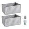 Raised Garden Bed 2‑in‑1 Modular – Galvanised Planter Box 240×80×60cm