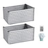 Raised Garden Bed 2‑in‑1 Modular – Galvanised Planter Box 240×80×60cm