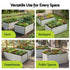 Raised Garden Bed 2‑in‑1 Modular – Galvanised Planter Box 240×80×60cm