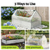 3 in 1 Raised Garden Bed with Greenhouse Galvanised Planter Box Kit