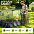 Raised Garden Bed 180×90cm – Galvanised with Mesh Netting Bird‑Proof