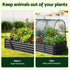 Raised Garden Bed 180×90cm – Galvanised with Mesh Netting Bird‑Proof