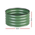 Green Fingers Round Raised Garden Bed 2 Pack Galvanised Planter Box Rust Resistant 60x60x30cm Green