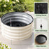 Green Fingers Self Watering Round Garden Bed Galvanised for Balcony Deck 60x60x30cm