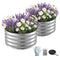 Green Fingers Round Raised Garden Bed 2 Pack Galvanised Planter Box Rust Resistant 60x60x30cm Silver